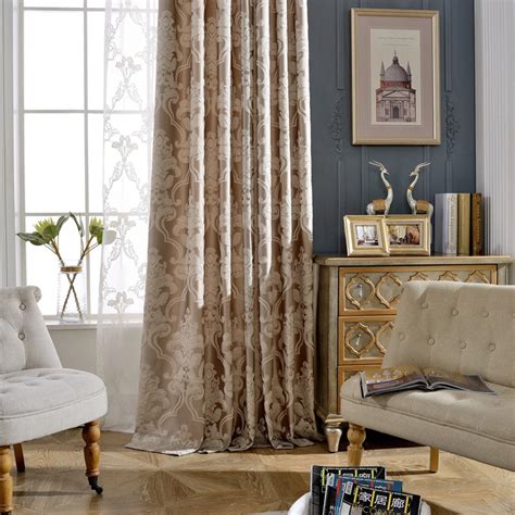 Budloom European Style Purple Jacquard Curtains For Bedroom Luxury
