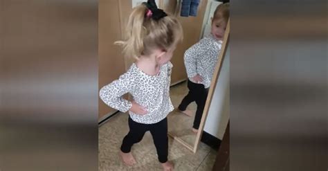 3 Yr Old Gives Herself The Cutest Mirror Pep Talk Inspiremore