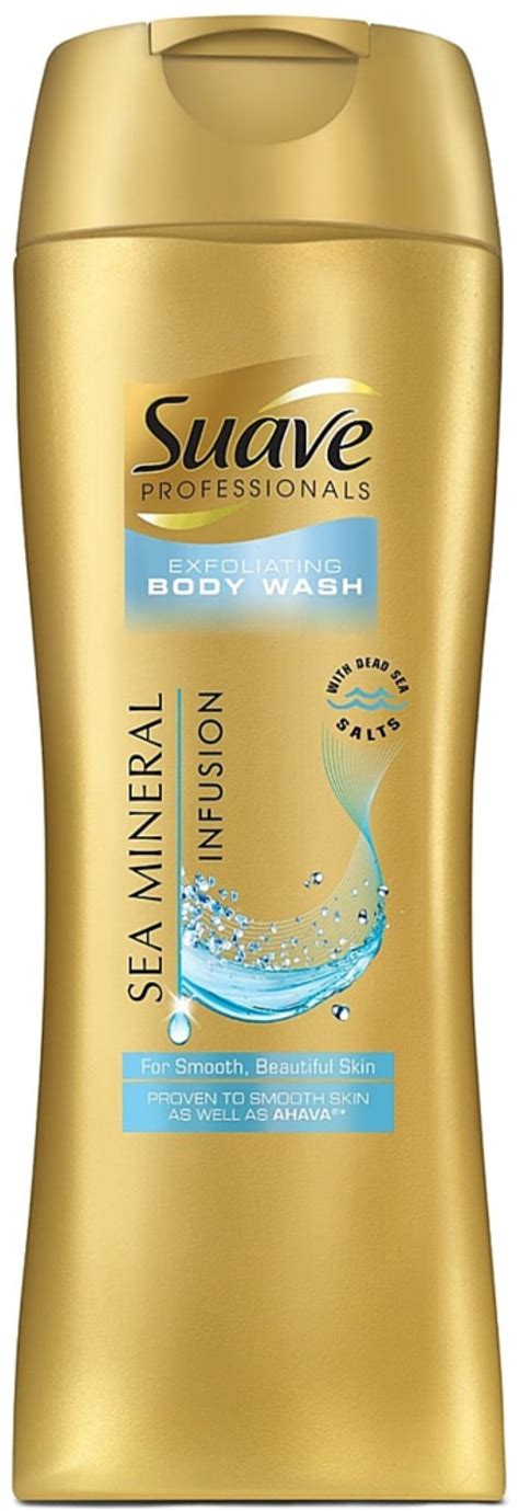 Suave Naturals Gold Body Wash Sea Mineral Exfoliating 12 Ounce