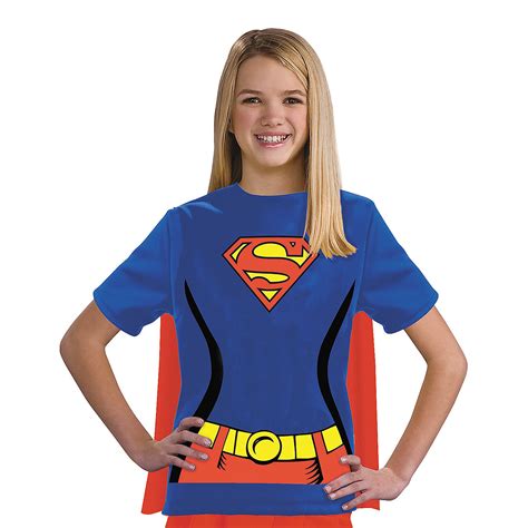 Kids Supergirl T Shirt Costume S Apparel Accessories 1 Piece Ebay