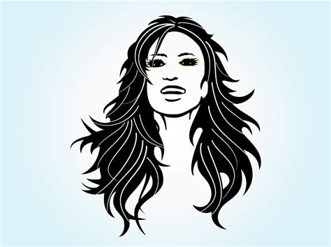 Long Haired Girl Vector Vector Art And Graphics