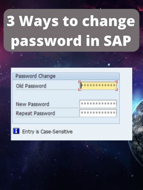 Change Sap Standard User Password E Infonet