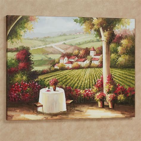 Vineyard In The Valley Canvas Wall Art