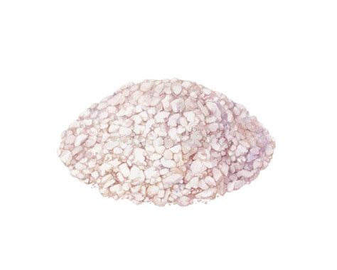 Salt Pile Watercolor Illustration Isolated On White Background Stock