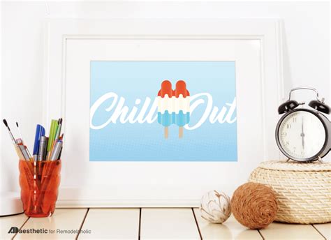 Albert Blog Free Summer Printable Chill Out Popsicle Art