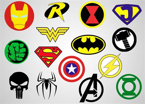 Superheroes Logos Vinyl Decal SVG file Printable | Etsy
