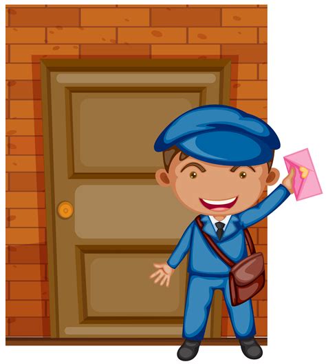 A Postman Delivery Letter Vector Art At Vectee Vrogue Co