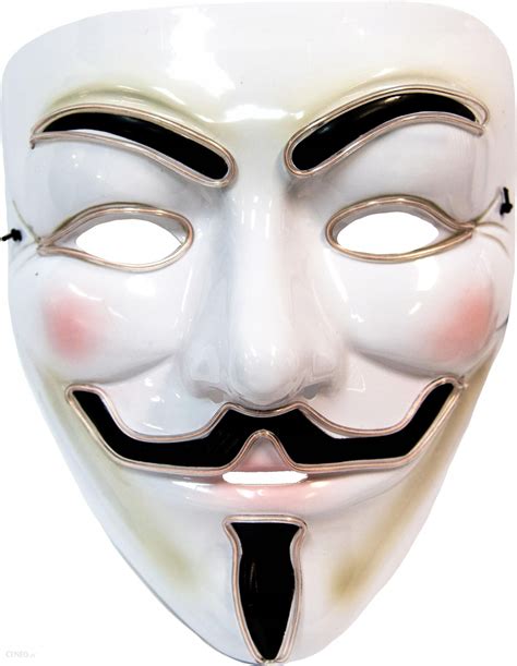 Maska Anonymous Led Świecąca Halloween Guy Fawkes Ceny I Opinie