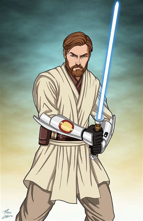 Obi Wan Kenobi Commission By Phil Cho On DeviantArt Star Wars Images Star Wars Drawings Star