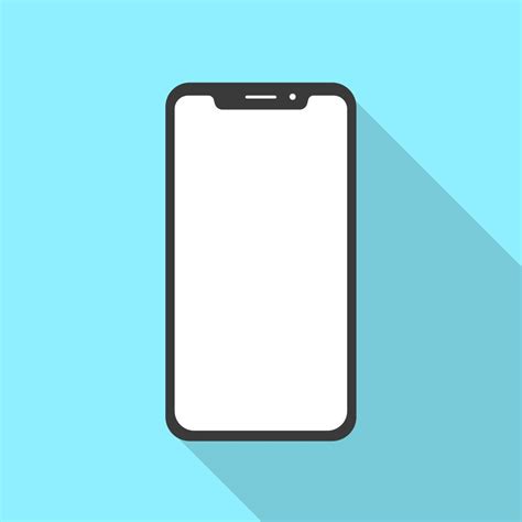 Smartphone Design In Flat Design Style Cell Phone Symbol Vector