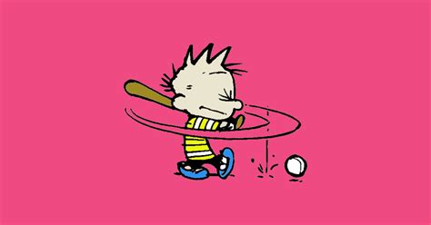 Calvin Play Baseball Calvin And Hobbes Posters And Art Prints