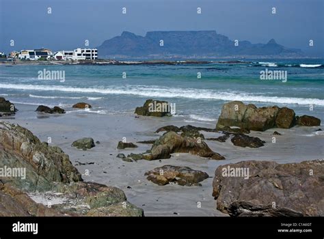 Table Mountain And Blouberg Strand Cape Town South Africa Stock Photo