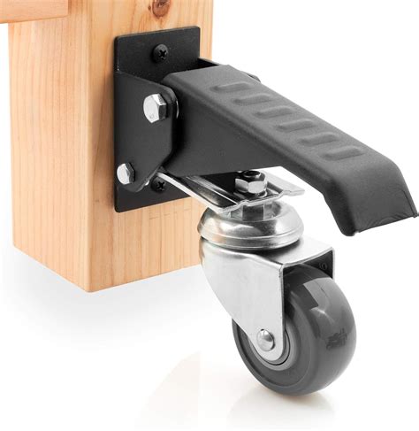 Workbench Caster Kit 4 Heavy Duty Retractable Casters With Urethane