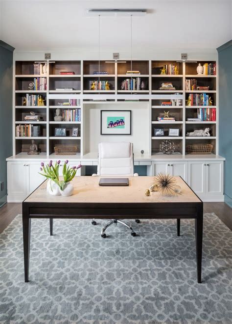 Desk Height Base Cabinets Transitional Home Office And