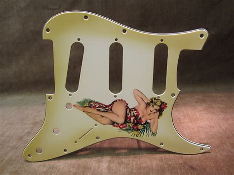 Fender Stratocaster Pickguard Custom Shop S Pinup Girl Reverb