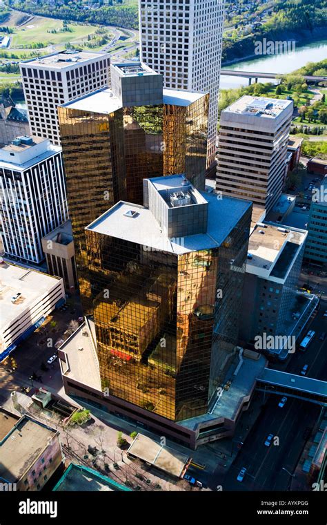 Aerial of downtown Edmonton, Alberta, Canada Stock Photo - Alamy