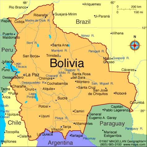 ⊛ Mapa De Bolivia 🥇 Político And Físico Grande Para Imprimir 2022