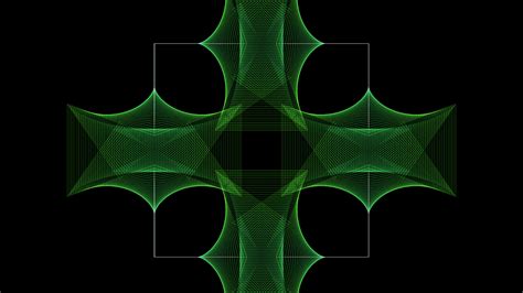 Green Fractal Cross Digital Art By Lonewolf6738
