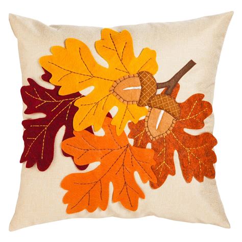 Evergreen Enterprises Outdoor Pillow Leaves And Acorn Fall Sewing Fall