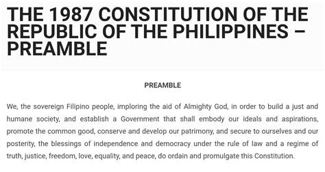 Preamble Philippine Constitution