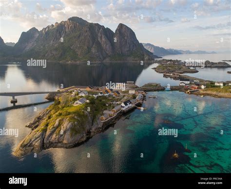 Aerial View Of Reine Village In Lofoten Norway Stock Photo Alamy
