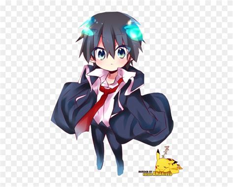 Rin Blue Exorcist Chibi Hd Png Download 500x675