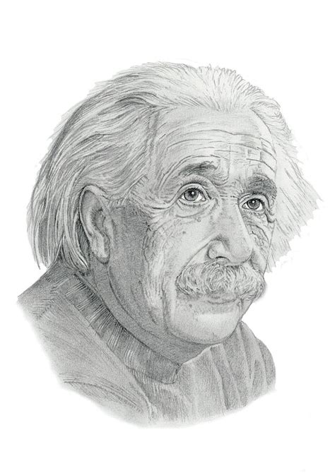 Albert Einstein Drawing By Chris Greenwood Fine Art America