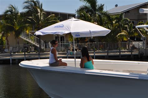 These boat umbrellas will give you the people prefer rounded umbrellas for aesthetic reasons, but regardless of their polygon shape, these umbrellas will provide the same protection. Hydra Shade 8' Square Boating & Beach Umbrella 4 Piece Kit ...