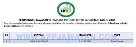 Jawatan kosong terkini di malaysia kerajaan, swasta, glc dan banyak lagi. Jawatan Kosong Terkini di Lembaga Industri Getah Sabah ...