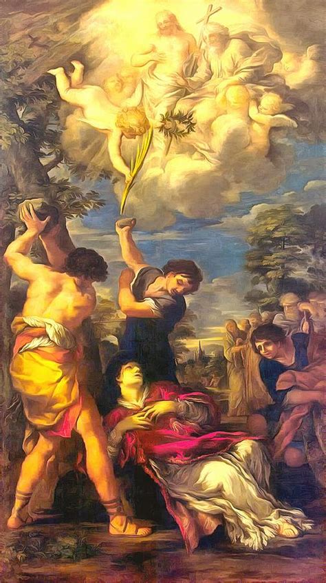 Martyrdom Of Saint Stephen Painting By Pietro Da Cortona