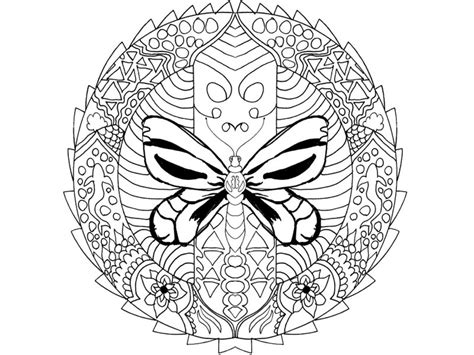 Images for schools and education. Coloriage à télécharger: mandala papillon