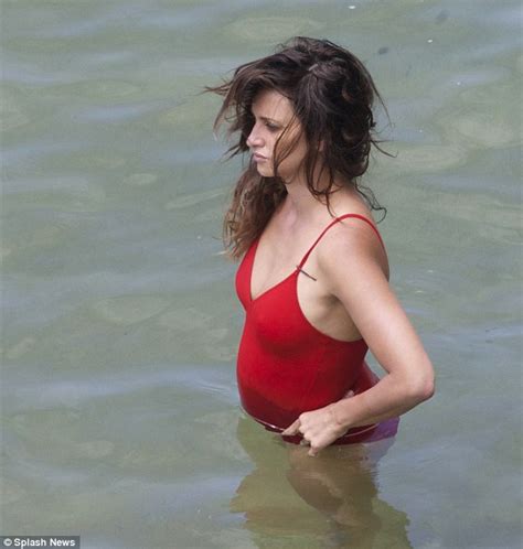 Penelope Cruz Shows Off Stunning Figure In Red Swimsuit On Spanish