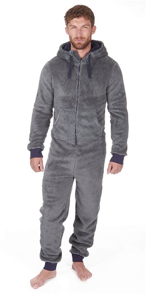 Mens Fleece Luxury Soft Onsie With Zipper Onesie Onesie