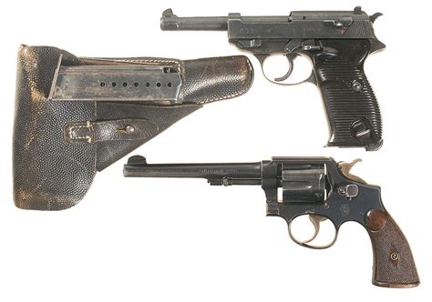 Two Handguns A Spreewerke Cyq P38 Semi Automatic Pistol B Smith