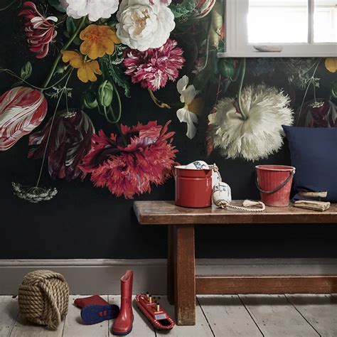Custom Any Size 3d Wall Murals Wallpaper Retro Hand Painted Floral Wall