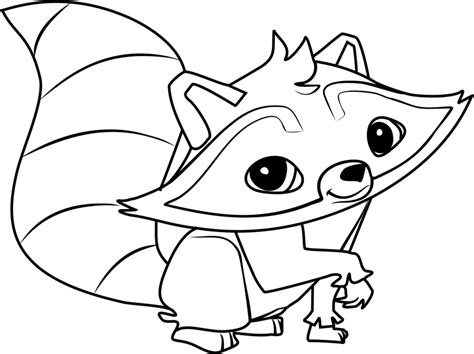 Print all of our animal jam coloring pages for free. Raccoon Smiling Coloring Page - Free Printable Coloring ...