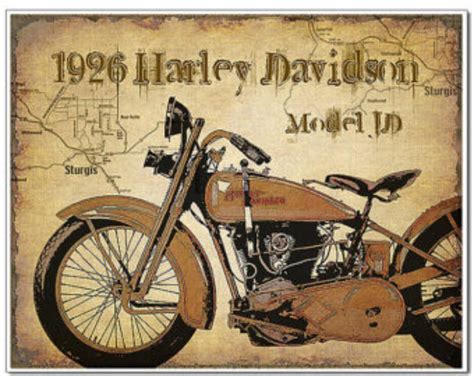 Harley Davidson Poster Motorcycle T Motorcycle Art Etsy