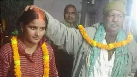 viral pictures 70 year old man marries 28 year old daughter in law in up s gorakhpur india