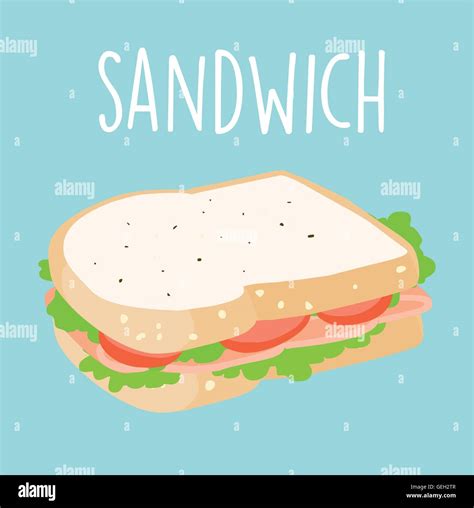 Healthy Sandwich Cartoon Vector Illustration Stock Vector Image And Art