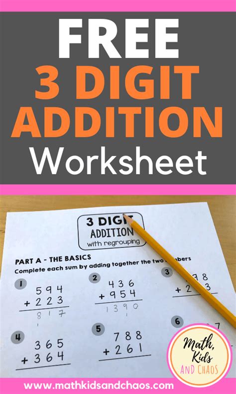 3 Digit Addition With Regrouping Worksheet24