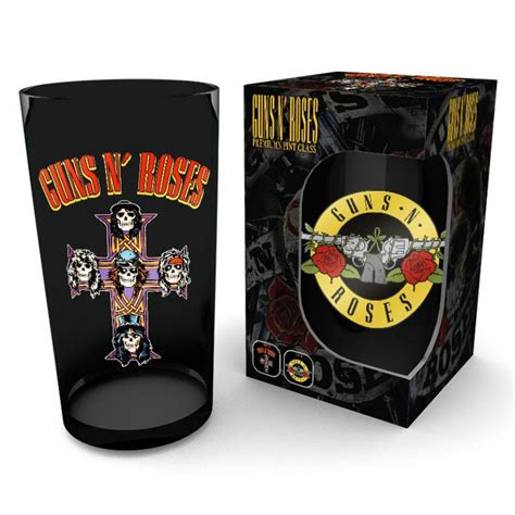 Guns N Roses Premium Pint Glass Logo
