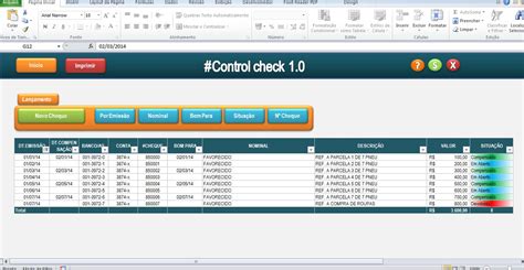 Planilha Para Controle De Cheques Em Excel R Em Mercado Livre The Best Porn Website