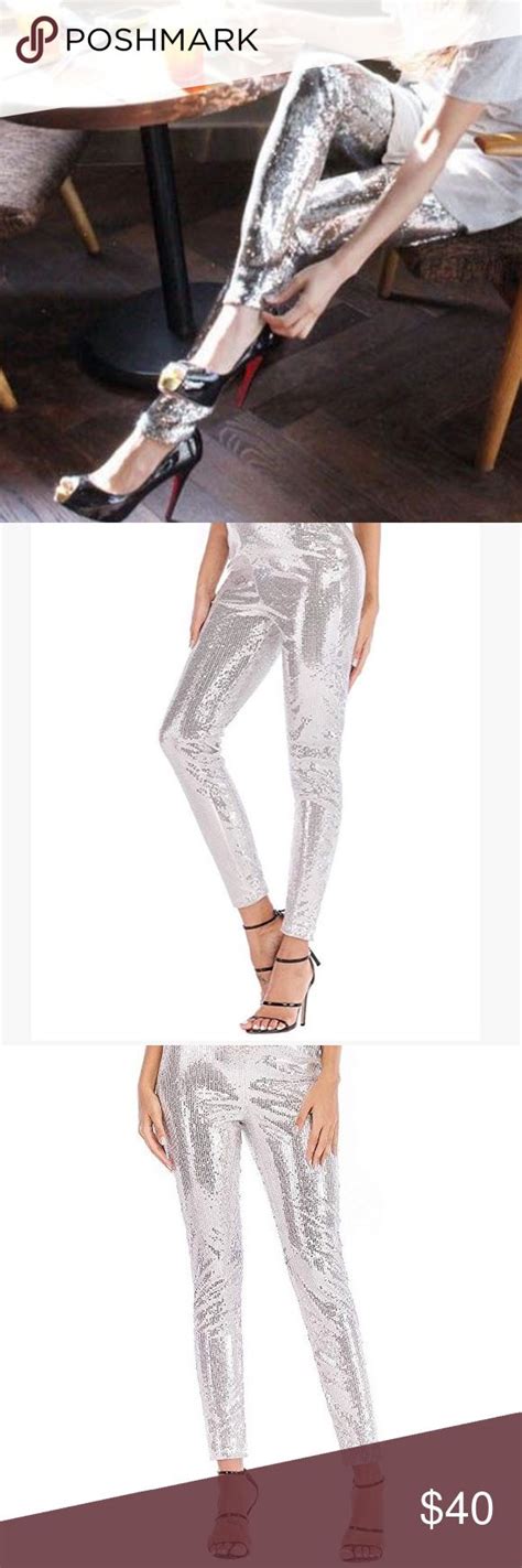 Get The Look Silver Sequined Leggings Clothes Design Fashion