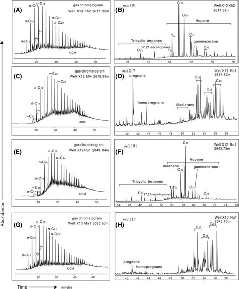 Representative Chromatograms Of A Saturated Hydrocarbons Of Oils From