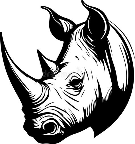 Rhino Head Logo Icon Vector Illustration Template Stock Vector