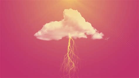 Pink Clouds Lightning 4k Hd Artist 4k Wallpapers Images Backgrounds