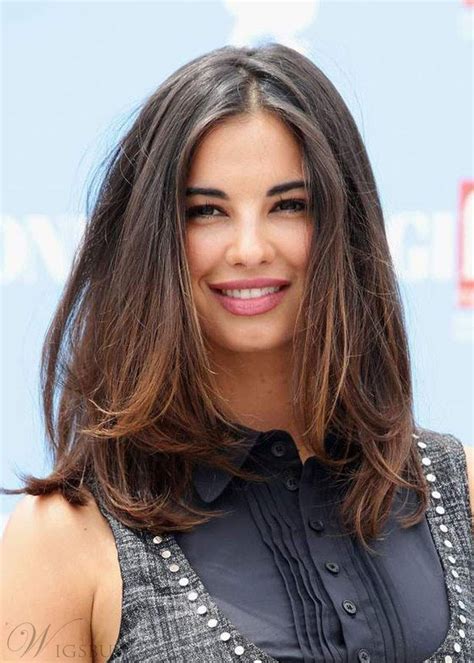 Want to know more about this new and trendy cut? Middle Length Lob Hairstyle Silky Straight Natural Color ...