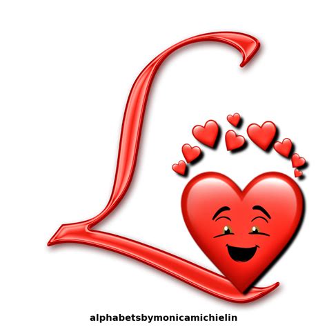 Monica Michielin Alphabets Red Hearts Love Smile Emoji Emoticon