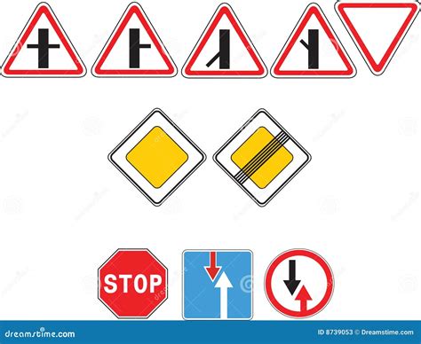 Road Signs Of A Priority Ilustração Stock Ilustração De Priority 8739053