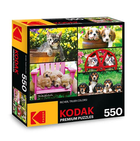 Kodak Premium Puzzles Kittens And Puppies 550 Pieces Lafayette Puzzle